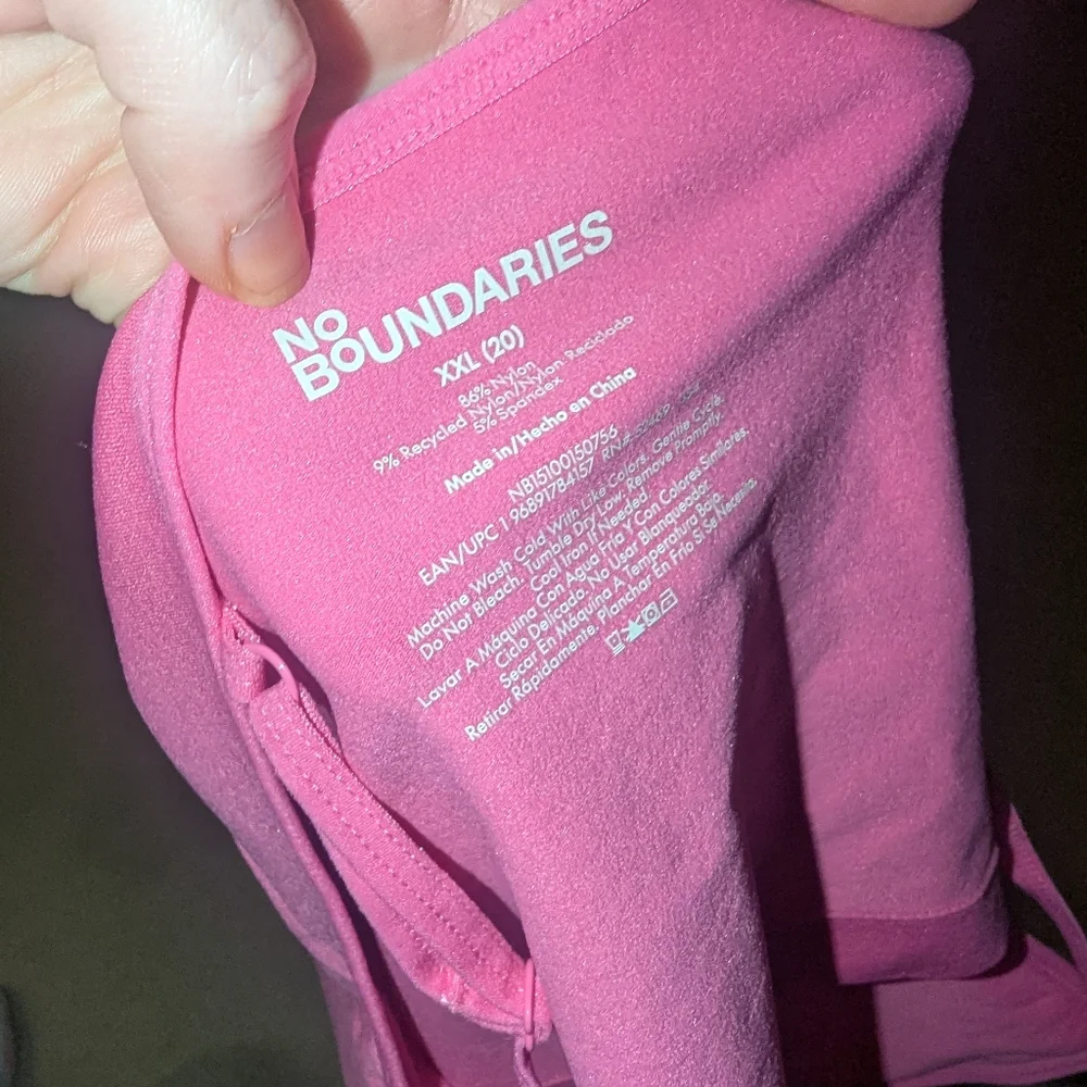 Nwt No Boundaries Seamless Bra Tank Pink Sz Xxl